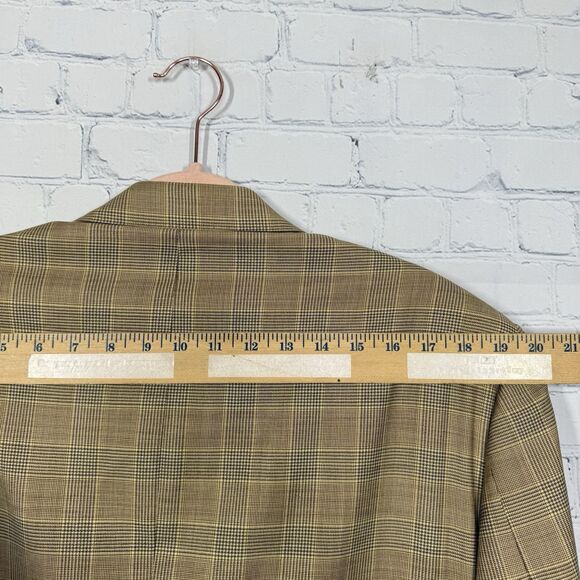 Vintage Brooks Brothers Houndstooth Blazer Mens Size 42L Plaid Wool Sports Coat - Picture 11 of 14